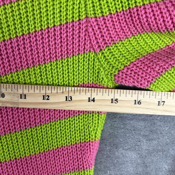 Victor Glemaud X Target Small Pink Green Striped Long Sleeve Sweater Dress - Picture 3 of 9